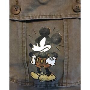 Men's Disney Store Angry Mickey Mouse Brown Cargo Shorts Size 38
